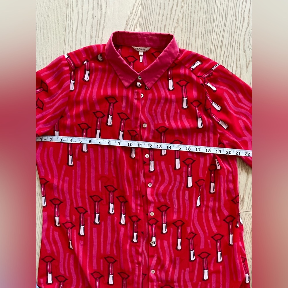 ESQUALO Red Patterned Blouse - Picture 3 of 9